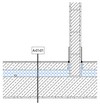 Úsztatott padló kialakítása közbenső födémen válaszfal-csatlakozásnál, hidegburkolattal - CAD fájl