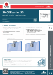 SMOKEbarrier SG üvegből készült fix füstkötény - általános termékismertető