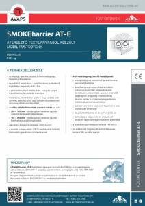 SMOKEbarrier AT-E áteresztő textilanyagból készült mobil füstkötény - általános termékismertető
