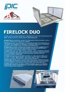 Firelock DUO hő- és füstelvezető, napi szellőztető, bevilágító szerkezet - általános termékismertető