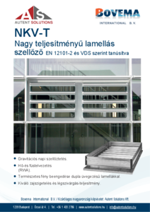 Bovema NKV-T nagy teljesítményű lamellás szellőző - részletes termékismertető