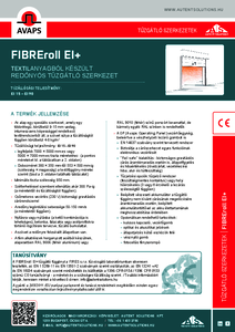 FIBREroll EI+ textilanyagból készült redőnyös tűzgátló szerkezet - általános termékismertető