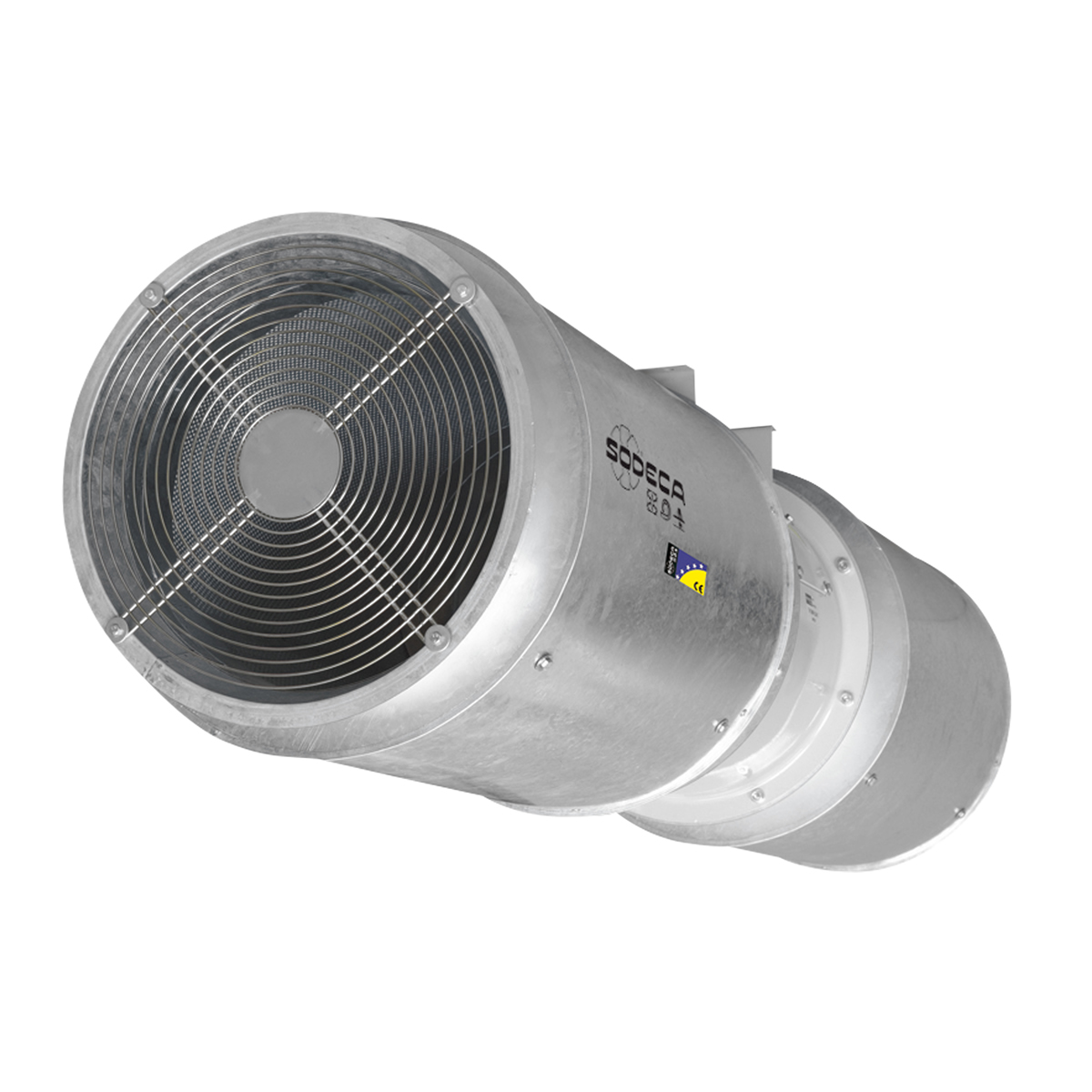 Sodeca HCT/IMP-C nagy hatótávolságú, kör keresztmetszetű, egyirányú vagy reverzibilis JET ventilátorok