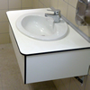 Műgyanta mosdópult ráültetett porcelán medencékkel - általános termékismertető