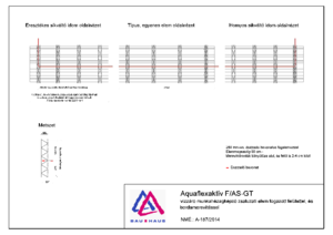 Aquaflexactiv F/AS-GT (elemmagasság: 80-100 cm) - tervezési segédlet
