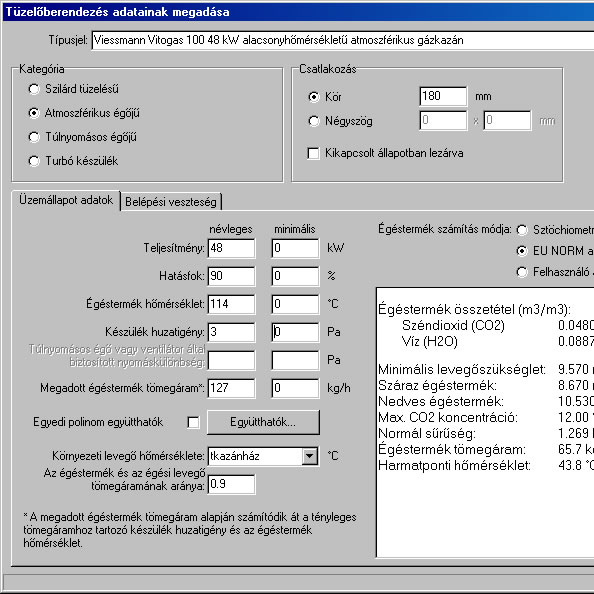 CHM-BAU32 kéményméretező program