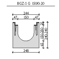 BG-CLASSIC BGZ-S nehéz folyóka SV - névleges méret 150 mm