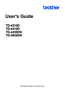 TD-4210D, TD-4410D, TD-4420DN, TD-4520DN ipari címkenyomtatók <br>
(Felhasználói kézikönyv) - részletes termékismertető