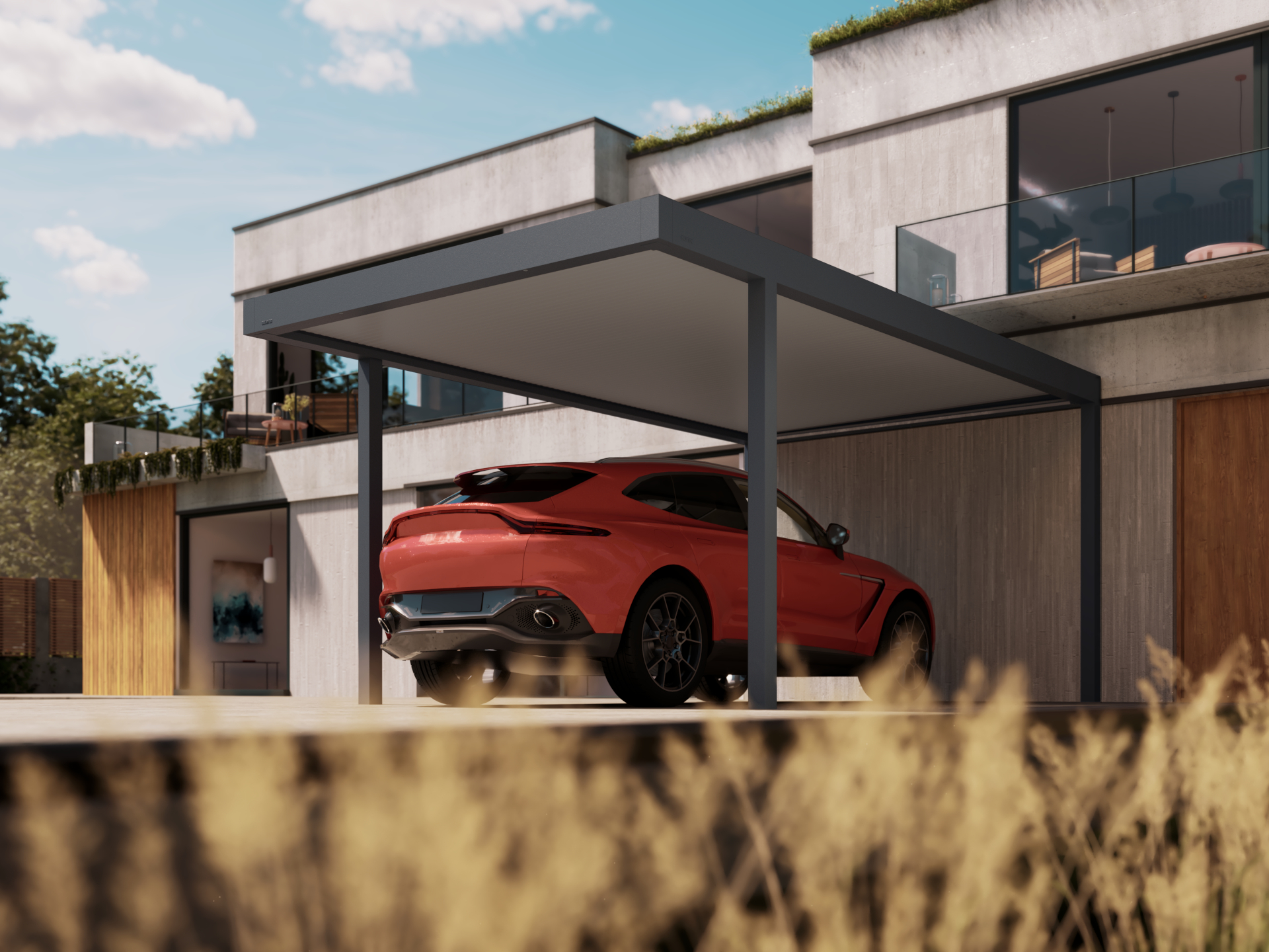 Brustor B910 Carport fedett gépkocsibeálló