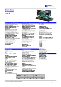 C70 D5 dízelmotoros áramfejlesztő <br> (általános termékismertető) - általános termékismertető