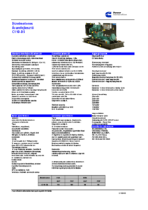 C110 D5 dízelmotoros áramfejlesztő <br> (általános termékismertető) - általános termékismertető