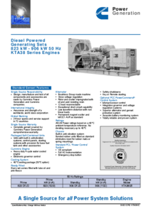 905 DFJD dízelmotoros áramfejlesztő <br> (angol nyelvű általános termékismertető) - általános termékismertető