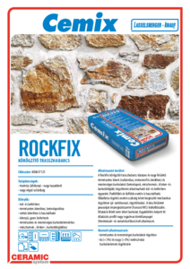 Cemix RockFix kőrögzítő trasszhabarcs - műszaki adatlap
