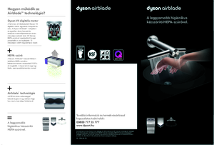 Dyson Airblade kézszárítók	 - tervezési segédlet
