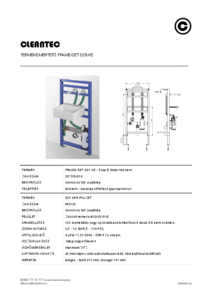 CLEANTEC Frame Set D28 KE fali elem	 - műszaki adatlap
