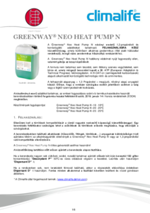 Greenway® Neo Heat Pump N közvetítőközeg - részletes termékismertető