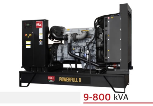 VISA - POWERFULL B beltéri dízelmotoros áramfejlesztők 9-800 kVA