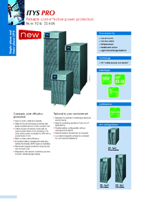 ITYS PRO (10 - 20 kVA) 3/3 fázisú UPS - részletes termékismertető