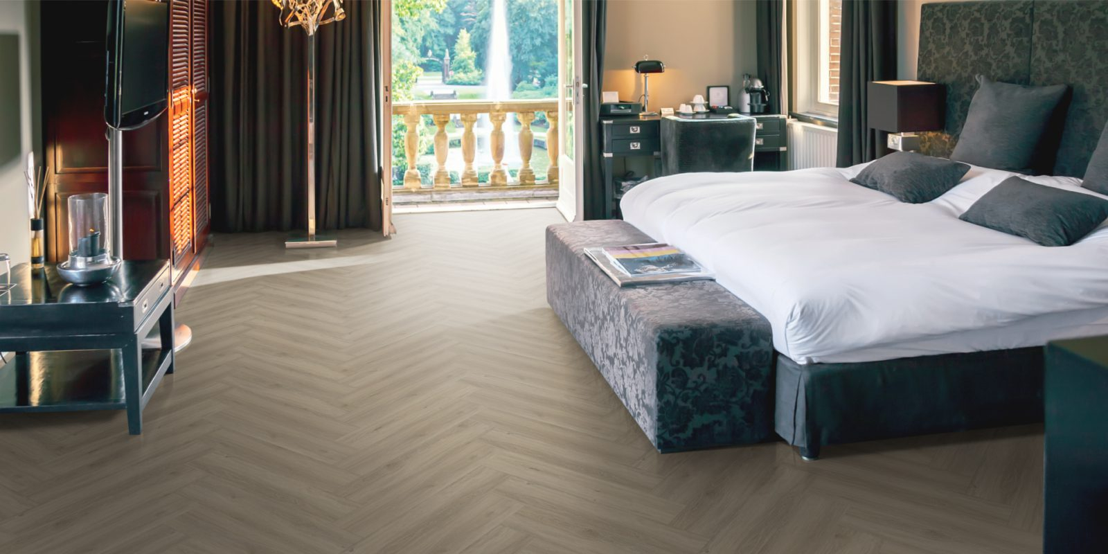 Aspecta Contours Almond - Herringbone LVT burkolat