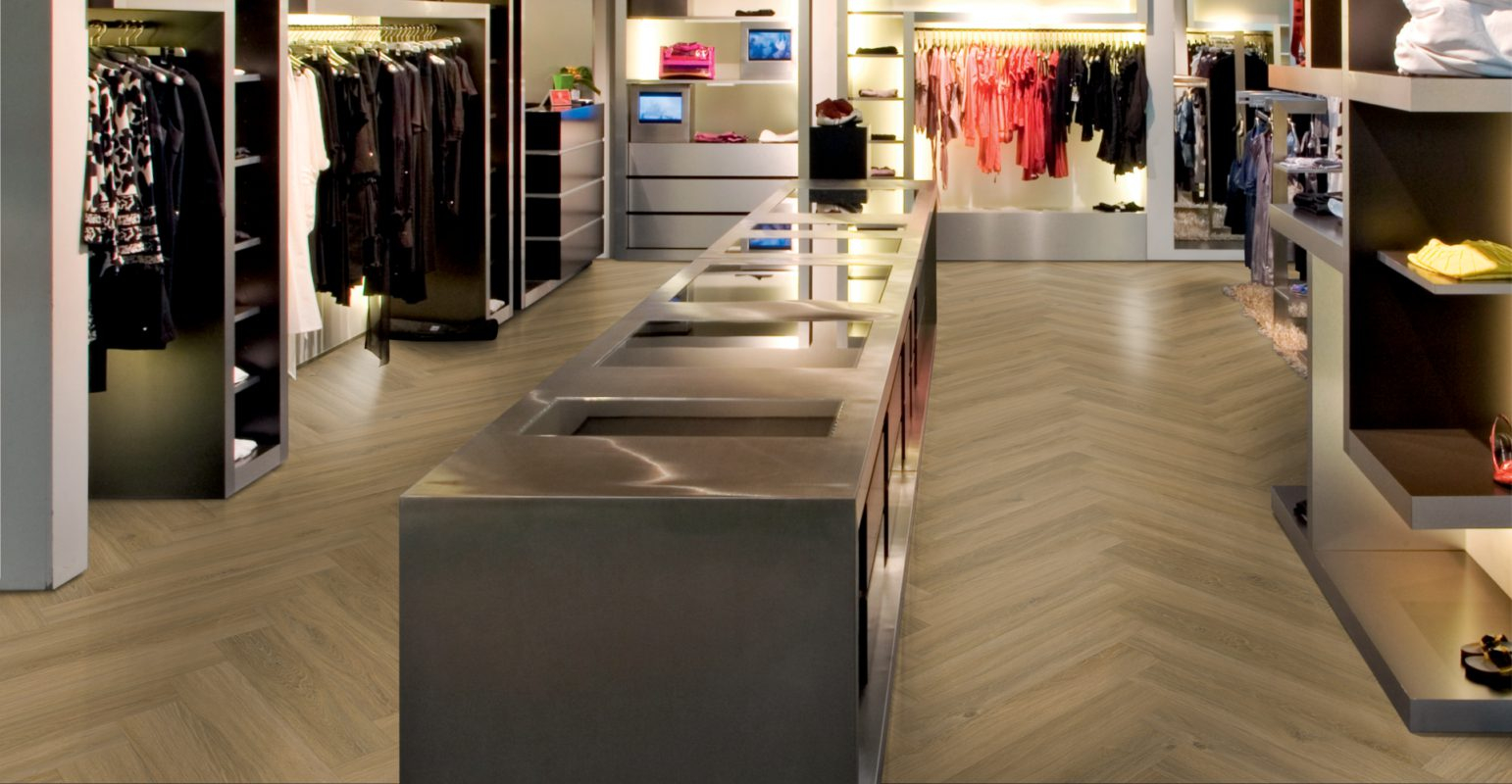 Aspecta Contours Macadamia - Herringbone LVT burkolat