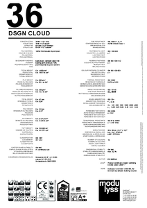 modulyss DSGN Cloud modul szőnyegpadló - műszaki adatlap