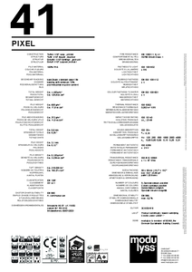 modulyss Pixel modul szőnyegpadló - műszaki adatlap