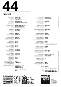 modulyss Moss modul szőnyegpadló - műszaki adatlap