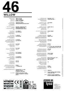 modulyss Willow modul szőnyegpadló - műszaki adatlap
