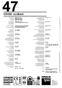 modulyss Grind modul szőnyegpadló ecoBack - műszaki adatlap