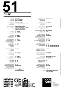 modulyss Dusk modul szőnyegpadló - műszaki adatlap