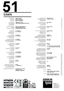 modulyss Dawn modul szőnyegpadló - műszaki adatlap
