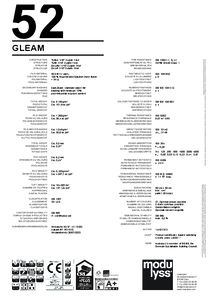 modulyss Gleam modul szőnyegpadló - műszaki adatlap