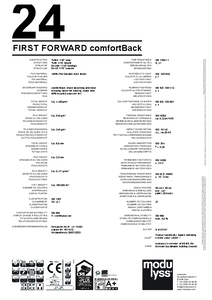 modulyss First Forward comfortBack - műszaki adatlap