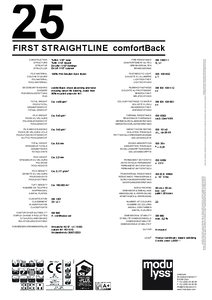 modulyss First Straightline comfortBack - műszaki adatlap