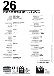 modulyss First Streamline comfortBack - műszaki adatlap