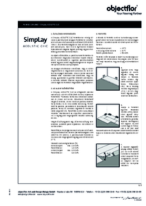 objectflor Expona Simplay Acoustic Clic - Fektetési útmutató - általános termékismertető