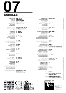 modulyss Cobbles modul szőnyegpadló - műszaki adatlap