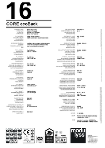 modulyss Core ecoBack modul szőnyegpadló - műszaki adatlap