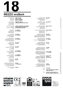 modulyss Mezzo ecoBack modul szőnyegpadló - műszaki adatlap