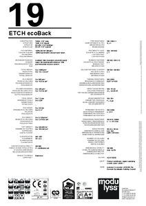 modulyss Etch ecoBack modul szőnyegpadló - műszaki adatlap