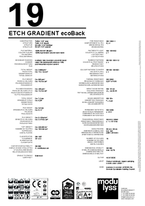 modulyss Etch Gradient ecoBack modul szőnyegpadló - műszaki adatlap