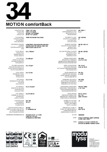 modulyss Motion ComfortBack modul szőnyegpadló	 - műszaki adatlap