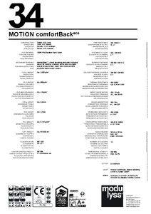 modulyss Motion ComfortBack Eco modul szőnyegpadló	 - műszaki adatlap