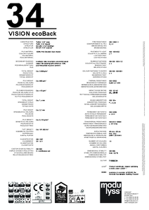 modulyss Vision EcoBack modul szőnyegpadló - műszaki adatlap