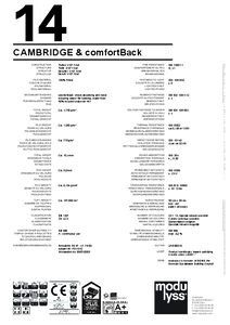modulyss Cambridge& ComfortBack modul szőnyegpadló - műszaki adatlap