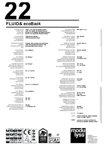modulyss Fluid& ecoBack modul szőnyegpadló - műszaki adatlap
