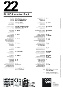 modulyss Fluid& ComfortBack modul szőnyegpadló - műszaki adatlap