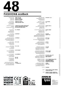 modulyss Fashion& ecoBack modul szőnyegpadló - műszaki adatlap