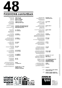 modulyss Fashion& ComfortBack modul szőnyegpadló - műszaki adatlap