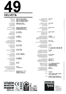 modulyss Velvet& modul szőnyegpadló - műszaki adatlap